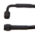 STRAIGHT 4 TO 90 DEGREE 4 18IN PREASSEMBLED BRAKE LINEBLACK