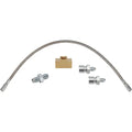 STRAIGHT 4 TO 90 DEGREE 4 18IN PREASSEMBLED BRAKE LINEBLACK