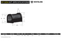 Whiteline W13204 Rack and Pinion Bushing Kit - Front; Fits Mercury Capri 69-74