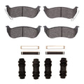 R1 2003-2010 Ford Explorer Sport Trac Rear R1 Semi Met Pads & Hardware Kit
