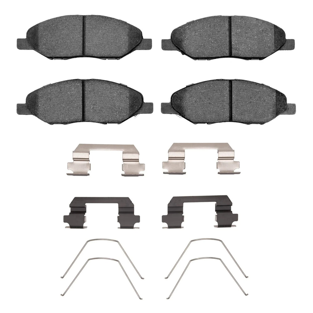 R1 07-17 Nissan Versa Front Semi Met Brake Pads and Hardware Kit