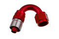 12 AN 150 DEGREE CRIMP STYLE HOSE END RED