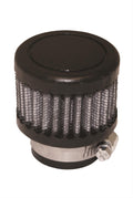 Moroso Filtered Valve Cover Breather - Clamp-On - 1in ID - Black Finish