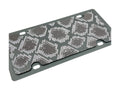 BLACK PYTHON PRINT MATTE BLACK BACKGROUND CARBON STEEL LICENSE PLATE