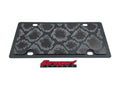BLACK PYTHON PRINT MATTE BLACK BACKGROUND CARBON STEEL LICENSE PLATE