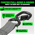 Rhino USA Retractable Ratchet Straps (2Pk 1Inx10Ft) Gray