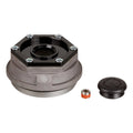 TRAILER AXLE OIL&DUST CAP W/SET SCREW8000 LBBLACK