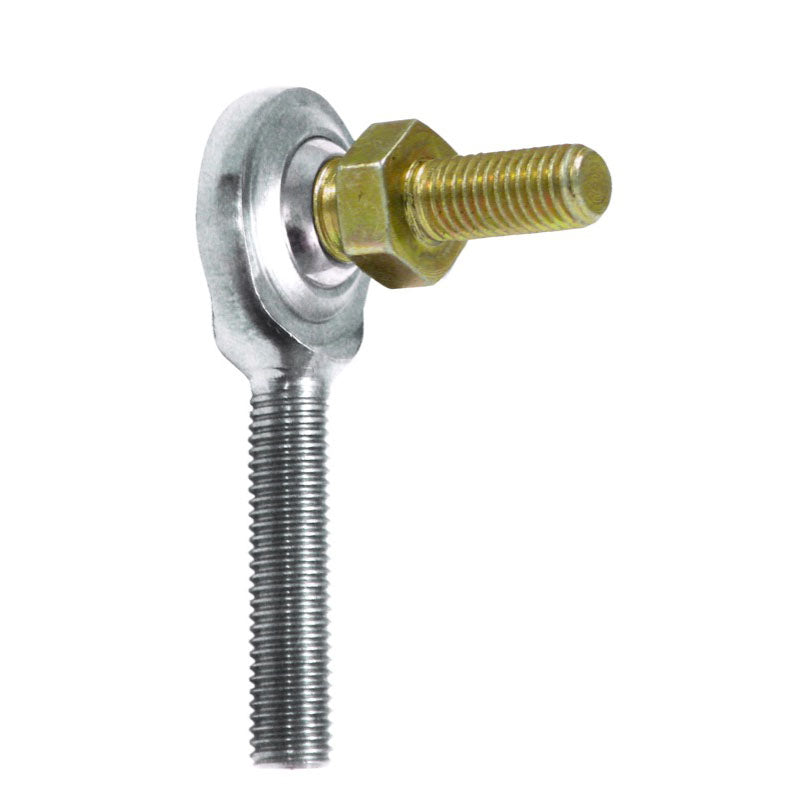 QA1 G Series 2-Pc Rod End - Male/Left Hand - .5in Bore x 1/2-20 w/Stud - Stainless Steel w/PTFE