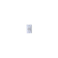 AC DUAL OUTLET W/ COVER & 2 USB CHARGE PORTS WHITE