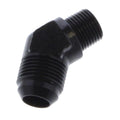 Fragola -12AN x 1/2 NPT 45 Degree Adapter - Black