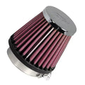 K&N Universal Chrome Filter 1 15/16 inch FLG / 3 inch Base / 2 inch Top / 3 inch Height