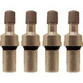 Schrader TPMS Service Pack - Straight Aluminum Valve Stem Assembly Components for 33900 - 4 Pack