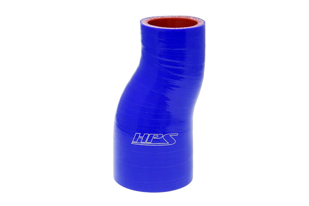 HPS Performance 2 - 3 ID 3 Long High Temp 4-ply Reinforced Silicone Offset Reducer Coupler Hose Black (51mm - 76mm ID 76mm Length)