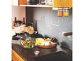 SET OF 3 CLASSIC GLASSES FOR DELICACIES W/SILVER METAL STRIP 25CM