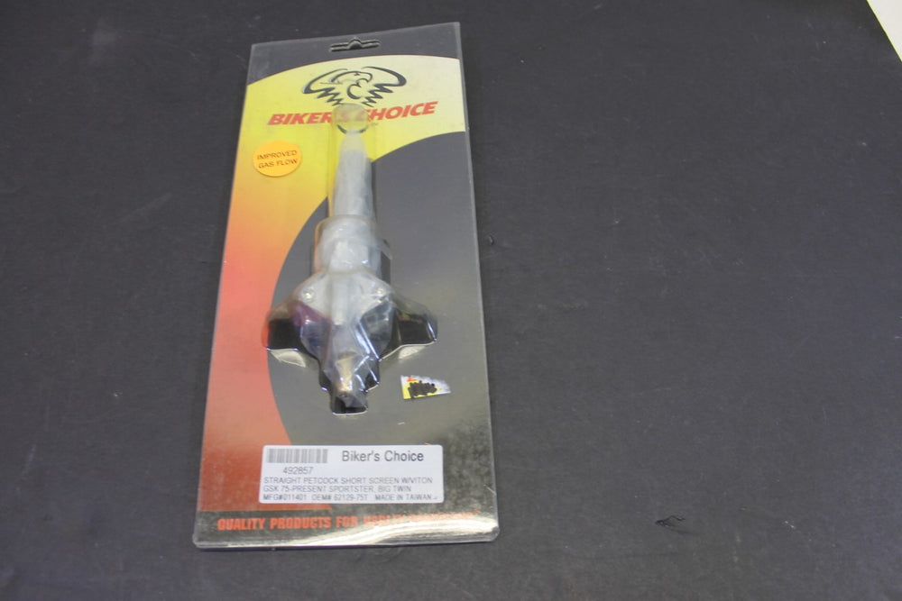 Bikers Choice 75-06 Big Twin & XL Chrome 22MM Straight Down Outlet Petcock Replaces H-D 62163-75
