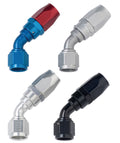 Fragola -4AN x 180 Degree Power Flow Hose End - Black