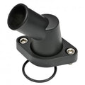 6675 CHEVY V8 SB & BB ALUMINUM WATER NECK 45DEG SWIVELSTYLE W/ ORING SEAL BLACK