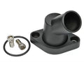 6675 CHEVY V8 SB & BB ALUMINUM WATER NECK 45DEG SWIVELSTYLE W/ ORING SEAL BLACK