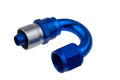 12 AN 180 DEGREE CRIMP STYLE HOSE END BLUE