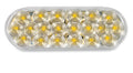 6.5IN OVAL AMBER WITH CLEAR LENS 20 LEDS