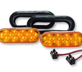 6.5IN OVAL AMBER WITH CLEAR LENS 20 LEDS