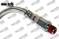 24IN BY 3/8IN S.S. LEADER HOSE W/CHECK VALVE (3/8IN M TO 3/8IN M NPT SWIVEL)