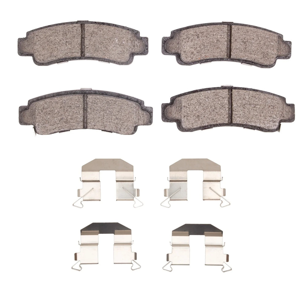R1 91-06 Nissan Tsuru (Mexico) Rear Semi Met Brake Pads and Hardware Kit