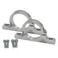 Granatelli 1.75in (44mm) 6061-T6 Fuel Filter Mounting Brackets - Clear Anodized (Pair)