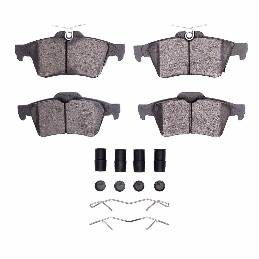 R1 18-22 Ford Ecosport Rear Semi Met Brake Pads and Hardware Kit