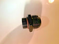 Fragola -12AN x 3/4 - 16 (8) Radius Fitting in Oin Ring - Black