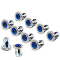 NRG Fender Washer Kit (TI Series) M6 Bolts/SS For Plastic (Silver Washer/TI Burn Screw) - Set of 10
