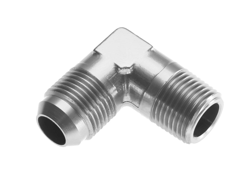 16 90 DEGREE MALE ADAPTER TO 16 (1) NPT MALE CLEAR