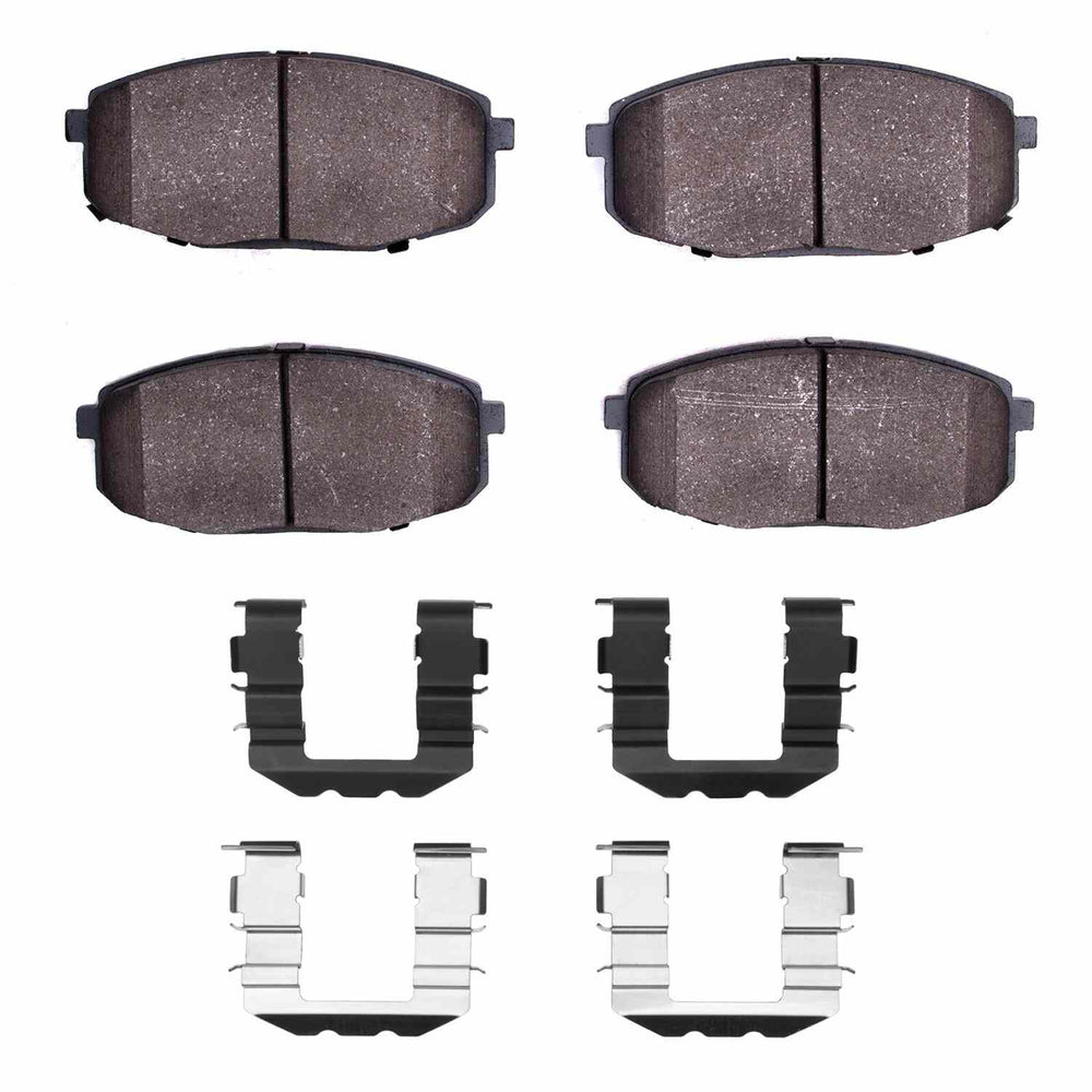 R1 09-16 Kia Soul Front Semi Met Brake Pads and Hardware Kit