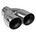 DUAL 2.50IN RESONATED SIDEWAY SS EXHAUST TIP 2.25IN ID / 2.50INX5.63IN OD