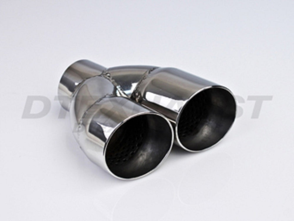 DUAL 2.50IN RESONATED SIDEWAY SS EXHAUST TIP 2.25IN ID / 2.50INX5.63IN OD