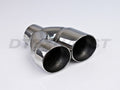 DUAL 2.50IN RESONATED SIDEWAY SS EXHAUST TIP 2.25IN ID / 2.50INX5.63IN OD