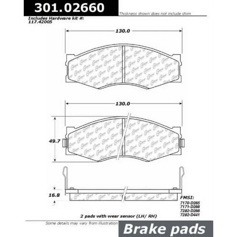 Prem Ceramic Brake Pad Shims & Hardware