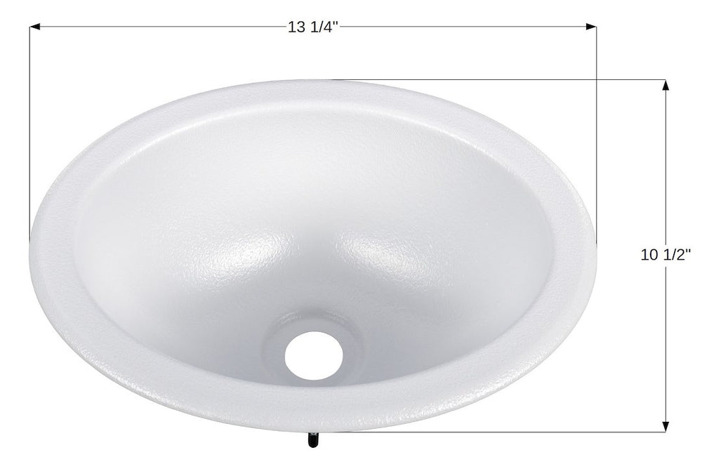 SINK SO1013 OVAL 10X13 POLAR WHITE
