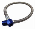 Fragola -4AN Hose Assembly Straight x Straight 36in Blue Nuts Nitrous Supply Line (3 Feet)