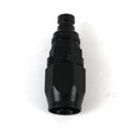 Q/R #6 Str Hose End Plug Valved  Gold/Black