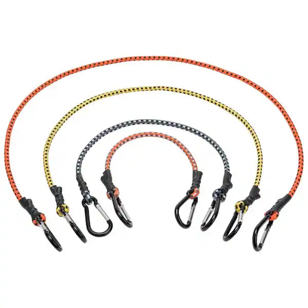 BUNGEE ASSORTMENT 12 PIECE MINI CARABINER CLAMSHELL