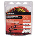 BUNGEE ASSORTMENT 12 PIECE MINI CARABINER CLAMSHELL