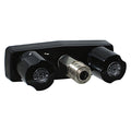 FAUCET W/ QUICK CONNECT 4IN 2 KNOB PLASTIC BLACK