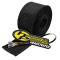 BLACK EXHAUST WRAP KIT INCLUDES STAINLESS STEEL LOCKING TIES INSTRUCTION SHEET