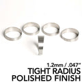 Stainless Bros 4in x 15Deg TR 2mm / 1in D 90 Deg Aluminum Pie Cut - Pack of 6