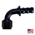 Fragola -10AN Push-Lite End 90 Degree - Black