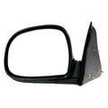 LT MIRROR OUTSIDE REAR VIEW BELOW EYELINE FOLDAWAY; MANUAL; BLACK CHEVROLET S10