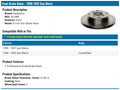 Front Pads Shoes Rotors Drums: Disc Brake Rotor