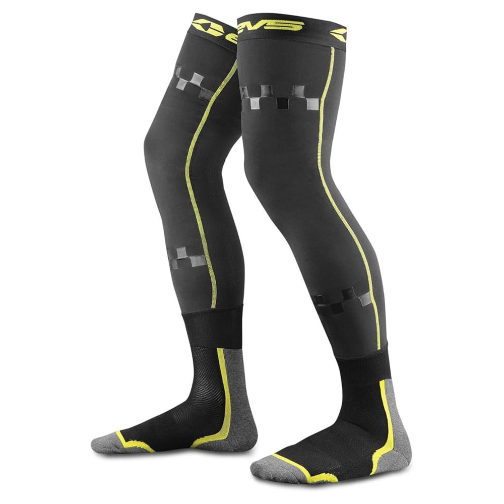 EVS Fusion Sock Combo Black/Hiviz - Small/Medium