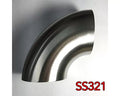 Stainless Bros 2.5in SS321 90 Deg Mandrel Bend Elbow - 1D Radius 16GA/.065in Wall (No Leg)